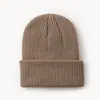Gorro de Punto de Moda Sencillo para Otoño e Invierno Gorro de Lana para Exteriores para Hombres y Mujeres Gorro Cálido de Color Sólido para Exteriores Artículo Popular