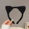 Diadema Coreana Linda de Felpa con Orejas de Gato 2025 Nuevo Otoño e Invierno Lavar la Cara No Pelusa Cabello Presión Diadema Dulce Pasador
