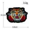 Parche de Tela con Cabeza de Animal Tigre Lobo Oso de Venta Caliente Etiqueta Decorativa de Tela para Exteriores Insignia para Ropa Bordado por Computadora Stock Listo Venta al por Mayor