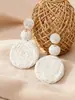 Pendientes de Aro Exagerados Únicos de Rafia, Pendientes Largos Estilo Vacaciones, Joyería Transfronteriza de Primavera, Venta al por Mayor de Pendientes