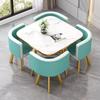 Mesa de Negociação e Conjunto de Cadeiras para Recepção de Luxo Leve Mesa Redonda Pequena de Celebridade da Internet Mesa de Conferência de Escritório Mesa e Cadeiras para Reunião de Loja e Jantar de Convidados