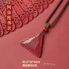 Colgante Natural de Cinabrio Dorado Púrpura con Hebilla de Paz, Calabaza, Buda Maitreya, Guanyin, Gota de Agua, Diseño de Zorro para Hombres y Mujeres