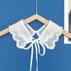 Nova moda computador bordado falso colarinho crianças boneca colarinho renda laço colarinho atacado camisa colarinho branco