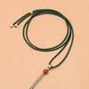 Contas redondas de ágata vermelha corrente fina para clavícula feita à mão cordão de identificação corda de joias de ágata de jade cristal âmbar atacado