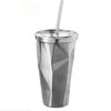 Fábrica direta criativa de aço inoxidável vácuo caneca caneca moda colorido diamante copo de café logotipo imprimível