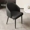 Silla de Comedor Nórdica Taburete Moderno Minimalista Silla de Restaurante Elegante Creativa Tela de Cuero Hotel Reunión Silla Elegante con Respaldo