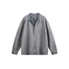 ANSWER ME Suéter Retro de Alta Gama Otoño/Invierno Cárdigan de Punto para Hombre Ropa Exterior Punto de Dos Piezas Falso M61