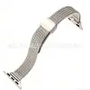 Adecuado para Apple iWatch, correa de reloj de malla espiga espiga de trigo de cintura pequeña con cierre magnético, correa de reloj de acero inoxidable para mujer