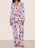 2026 Novo Modelo Tk Exportação Amazon Peça Única Grupo de Meninas Kpop Estampado Seda Leite Pijama Longo Roupão Feminino
