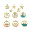Accesorios de Aleación DIY Estrella de Mar Dorada 14K Pez Payaso Ballena Colgante Aretes Pulsera Decoración de Ropa Colgante