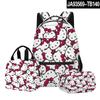 3D Transfronterizo Nuevo HelloKitty Lindo Hello Kitty Bolsa de Estudiante Mochila Bolsa de Almuerzo Estuche de Lápices Set de Tres Piezas