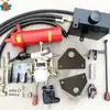 Kit de conversión de motocicleta de tres ruedas propulsada por combustible a camión volquete hidráulico, con palanca manual tipo eje de transmisión y sistema de válvula automática