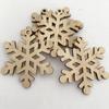 Venta directa al contado 6/paquete de campanas navideñas antiguas copo de nieve colgantes de madera decoración de árbol de Navidad artesanías de madera
