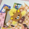 Novo Clipe de Cabelo de Pelúcia Macio Dupla Face de Urso Desenho Animado Fofo para a Parte de Trás da Cabeça, Grampo de Cabelo Tipo Pinça de Tubarão Acessório de Cabeça