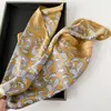 Pañuelo Cuadrado Pequeño Flor de Anacardo Transfronterizo 70 Pañuelo de Seda para Mujer Estilo Bohemio Pañuelo para la Cabeza de Gama Alta Multicolores Pañuelo para el Cuello Protección Solar