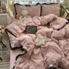 Juego de Cuatro Piezas Grado Madre y Bebé Clase A Algodón Puro Todo Algodón 2026 Nuevo Juego de Sábana Funda Nórdica Funda para Almohada Juego de Tres Piezas para Dormitorio 4