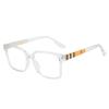 Nuevas gafas TR90 cuadradas retro antiluz azul para mujer y hombre, gafas de ordenador con montura óptica plana.