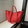Bolso de Mujer Estilo Coreano Moderno Bolso Tote Texturizado 2025 Textura de Alta Gama Gran Capacidad Ropa de Trabajo Hombro Cruzado