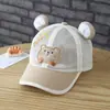 Boné de Baseball Infantil com Orelhas de Animal para Proteção Solar, Verão com Malha Respirável, Novo Boné Fino de Sombreamento para Meninos e Meninas