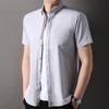 Camisa Bordada de Alta Gama 100% Algodón para Hombre de Manga Corta Nuevo Verano 2025 Camisa de Algodón para el Trabajo Camisa para Hombre