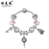 Estilo Europeu Mais Vendido Pulseira Olho de Gato com Strass Pulseira de Contas para Casal Presente Ajustável Pulseira de Cristal Azul Joia para Mulheres