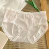 Doce Sea Salt menina cueca simples cintura média confortável cueca bainha macia cuecas de arco das mulheres