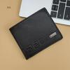 Nova carteira masculina multi-cartão Sit Wallet com pull-up grande capacidade carteira curta clipe de bilhete de folha solta