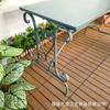 Mesas e Cadeiras de Exterior Nórdico Retro Ferro Mesa Antiga Pátio Varanda Layout Decorativo Metal Café Mesa Longa