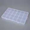 1.7 Ranura para Tarjeta Alta Fija Caja de Plástico PP Transparente de 24 Compartimentos Caja de Exhibición de Objetos de Muestra Caja de Almacenamiento con Compartimentos para Escritorio