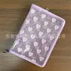 Caderno Zíper Estilo Ins Tendência Renda Leve Capa Macia PVC Álbum de Fotos de Ídolos Porta-Cartões 6 Furos Livro de Armazenamento de Joias