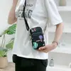 Nuevo Bolso para Teléfono Móvil para Mujer Crossbody Mini Bolso Pequeño Tres Capas Cremallera Bolso de Tela de Nailon Vertical de Mano Monedero de Monedas Bolso de Brazo
