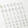 Pedras Strass para Unhas K9 Strass Imitação Corte Transparente com Fundo Plano Strass Marquise Baguete Coração Gota de Lágrima Strass Irregulares com Fundo Plano Acessórios para Nail Art