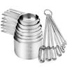 Cuchara medidora de acero inoxidable 304 para hornear, juego de 13 piezas con escala, cuchara medidora para condimentos de cocina, medición transfronteriza de Amazon