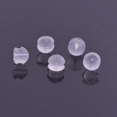 耳环饰品配件耳钉塞防过敏树脂隐形耳堵硅胶透明耳逼汉堡耳束耳迫