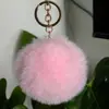 Llavero de bola de pelo de conejo rex imitación 8CM, colgante de bola de pelo de conejo rex artificial, accesorios para ropa, transfronterizo