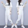Venta al por mayor de comercio exterior 2020 Verano nuevo traje deportivo casual Ropa coreana para mujer moda simple manga corta dos piezas pantalón