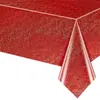 Toalha de Mesa Amazon Glitter Vermelho Estrela Holográfica Laser Transfronteiriça Descartável Brilhante para Festa com Estrelas de Glitter