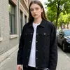 Jaqueta jeans pesada de comércio exterior transfronteiriço, nova jaqueta de trabalho moderna de corte solto para homens e mulheres, versão coreana para primavera e outono, atacado do fabricante