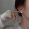 Aretes de Flores de Plata Esterlina s925 para Mujer Aretes de Plata Esterlina para Mujer Diseño de Nicho Aretes Diarios para Niñas