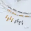 Acero inoxidable acero de titanio sin decoloración irregular barroco martillado cuentas tubulares cuentas espaciadoras hechas a mano collar DIY accesorios de joyería