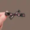 Grampo de Cabelo de Strass de Alta Qualidade, Franja Brilhante e Exquisita, Presilha Lateral, Grampo de Cabelo de Uma Palavra, Elegante Presilha Bico de Pato, Acessório de Cabelo Top Clip