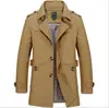 Comércio Exterior Primavera Jaqueta Casual Masculina Comprimento Médio Tendência Tamanho Grande Masculino Algodão Fino Corta-vento Casaco Masculino Top