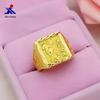 Boutique cavalo banhado a ouro latão para o sucesso do anel banhado a ouro imitação joias de casamento masculinas anel de dedo vivo pulseira