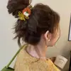 Laços de Abóbora Fofos de Tricô Elásticos para Cabelo Scrunchies para Cabelo de Meninas Prendedores Doces para Rabo de Cavalo