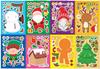 CM2407002 dibujos animados infantiles lindo dibujo animado muñeco de nieve navideño alce material rompecabezas interactivo para padres e hijos pegatina