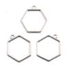 6 Colores 28*29mm Colgante Hexagonal Hueco Marco de Pegamento Collar Pulsera Llavero Accesorios de Joyería DIY