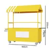 Carrito de flores de hierro para vendedor ambulante, carrito pequeño para mercados nocturnos, carrito de entrega de alimentos, puesto de comida móvil, carrito de snacks móvil para exteriores