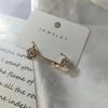 Pendientes de Camelia con Goteo de Aceite de Aguja de Plata S925 para Mujer, Estilo Ins Trendy de Celebridad de Internet, Pendientes de Clip Fríos, Venta al por Mayor