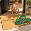 Felpudo de imitación de palmera de coco, felpudo de entrada estampado, alfombra transfronteriza para raspar la suciedad, alfombra de palmera de coco, alfombrilla absorbente de agua, alfombrilla gruesa para pies