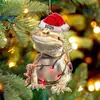 Amazon Nuevo 2026 Navidad Colgante Acrílico Animal Sombrero de Navidad Transfronterizo Decoración Árbol de Navidad Colgante Venta al por Mayor
